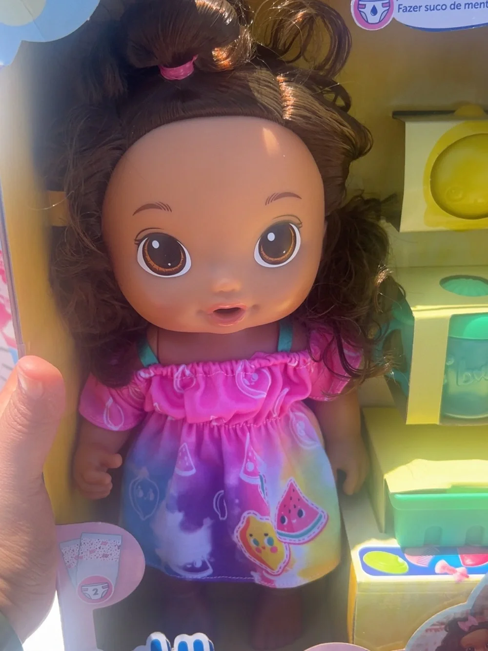 Hasbro Baby Alive Doll in Pink & Multicolor Fruit Dress